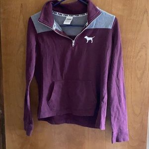 Pink quarter zip